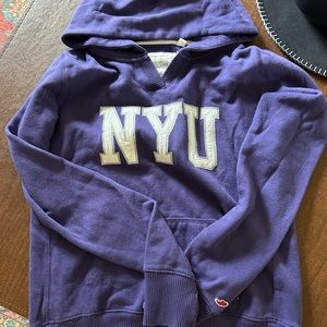 NYU women’s purple hoodie EUC